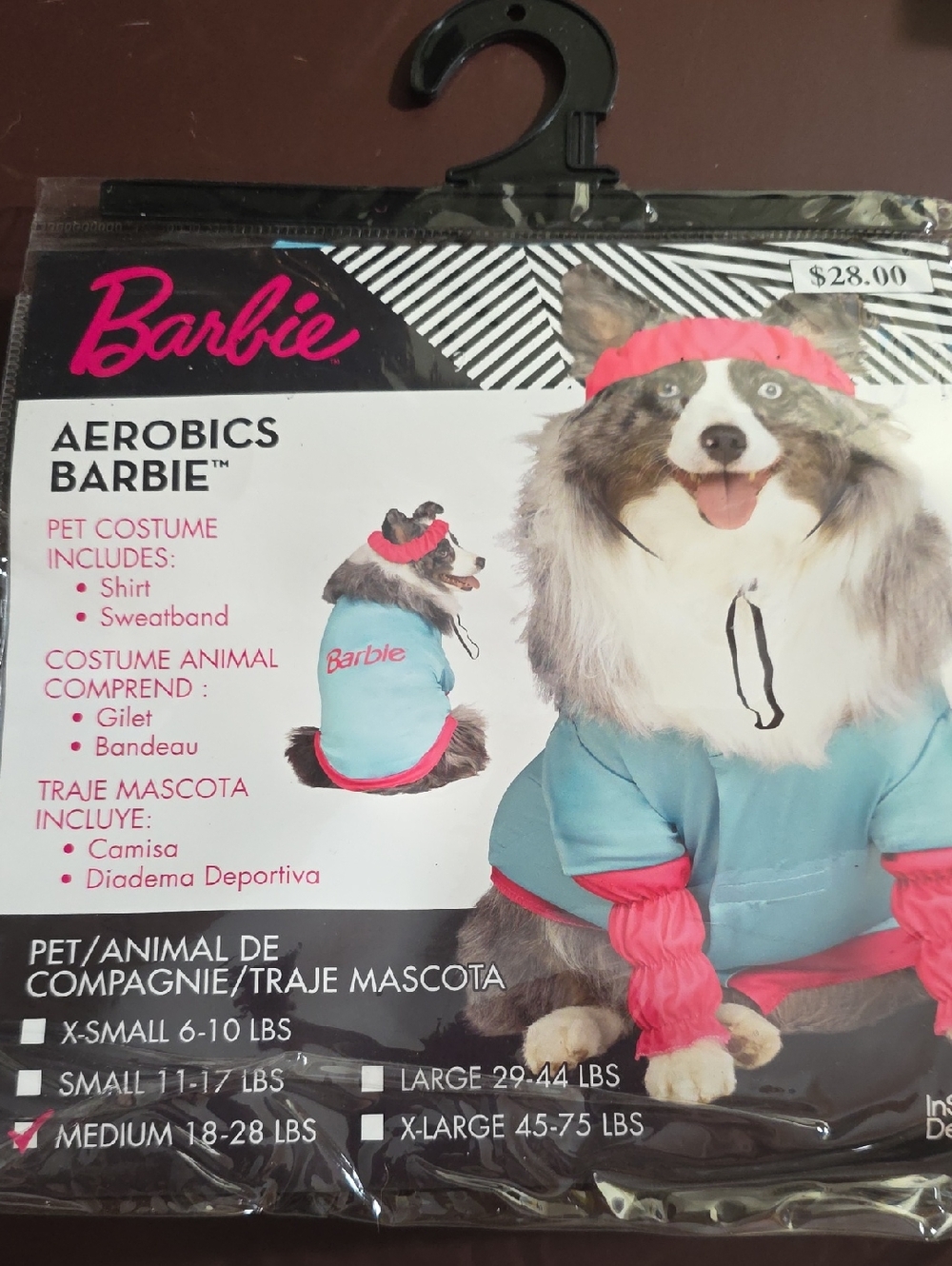 Barbie Pet Aerobics Costume in Light Blue and Pink New - Picture 5 of 10